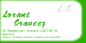 lorant oravecz business card